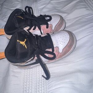 Jordan Kids' Sneakers - White, Pink, and Black